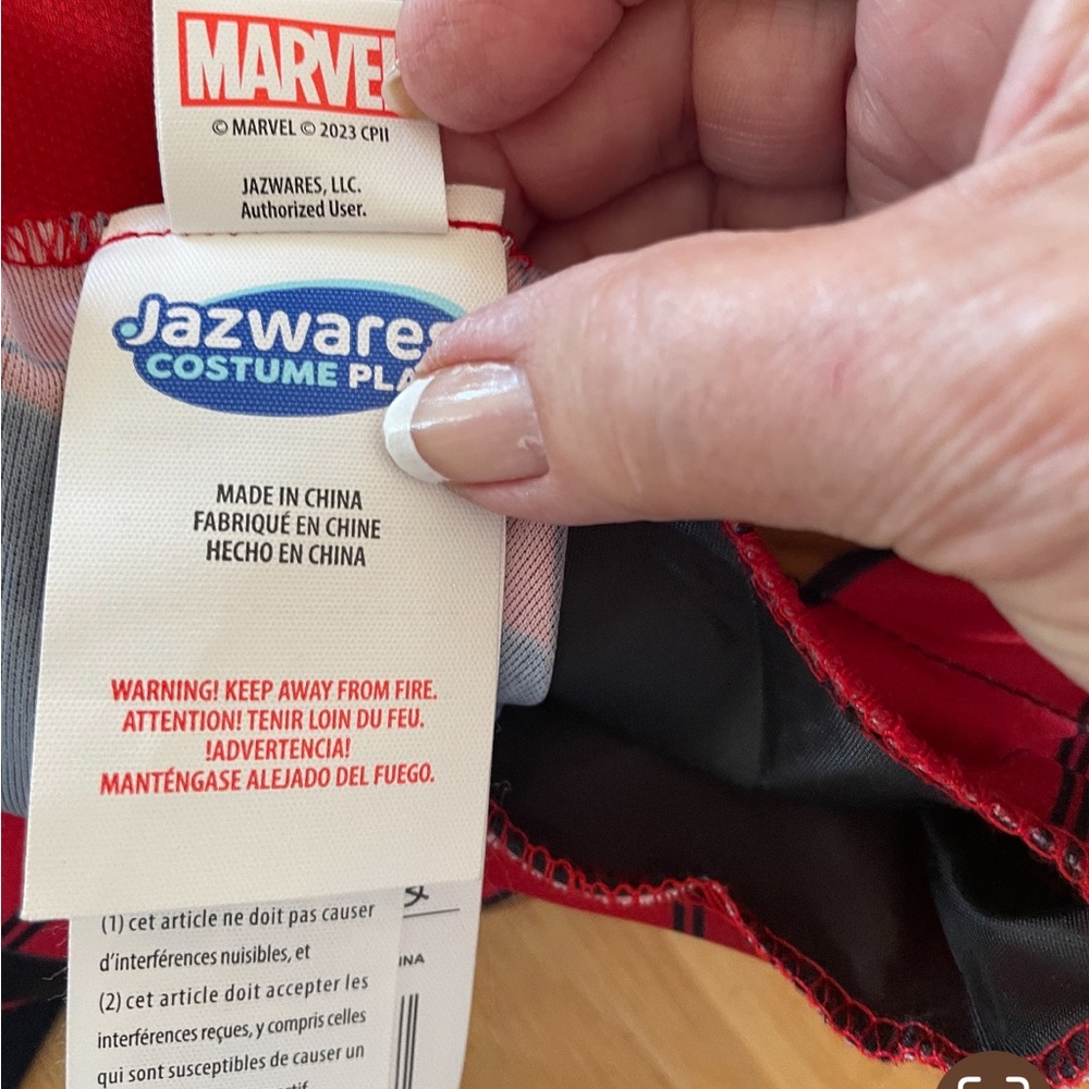 New Marvel Spiderman Costume black and red size Medium - Picture 7 of 8